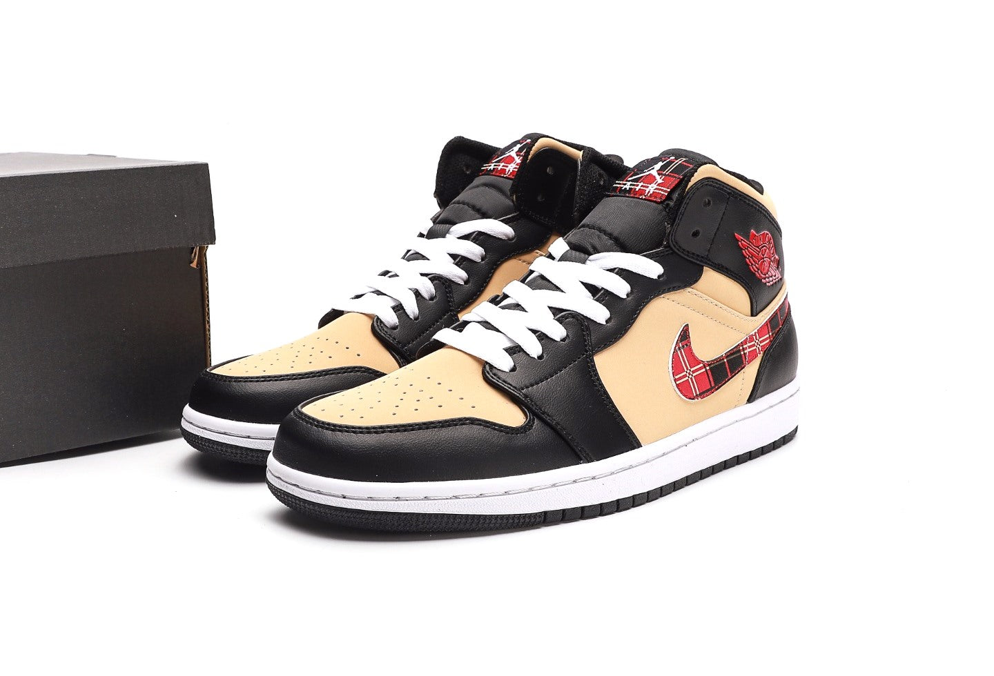 Air Jordan 1 Mid Tartan Swoosh