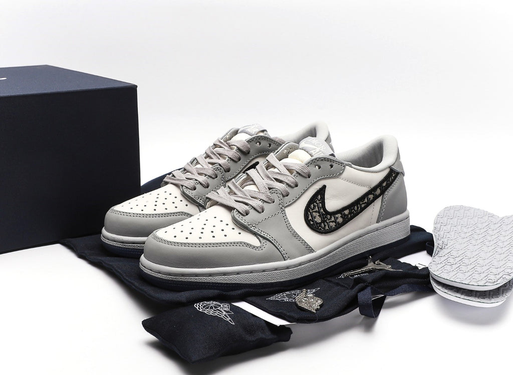 Dior x Air Jordan 1 Low "Wolf Grey"
