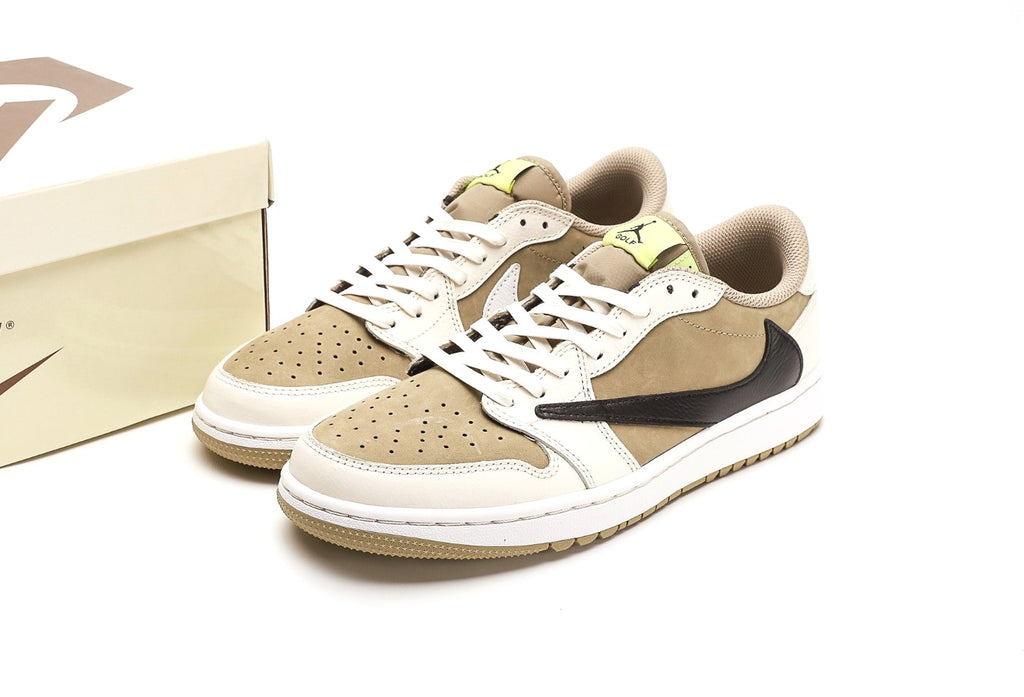 Travis Scott x Air Jordan 1 Low Golf 'Neutral Olive' [PK GOD]