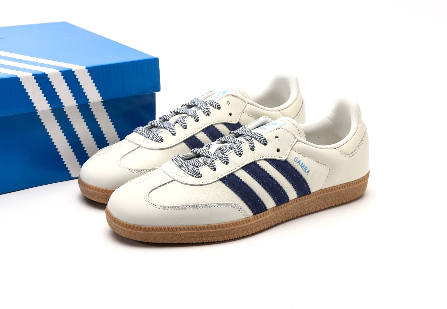 Samba OG "Off White & Dark Blue"