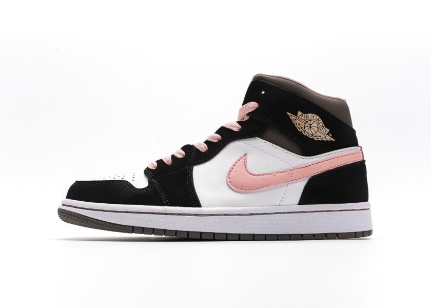 Air Jordan 1 Mid White Black Pink