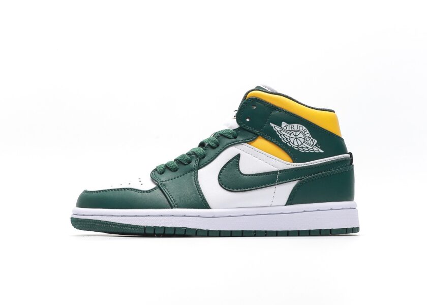 Air Jordan 1 Mid Green Yellow