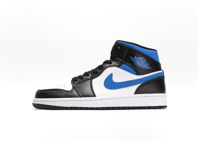 Air Jordan 1 Mid Black White Royal