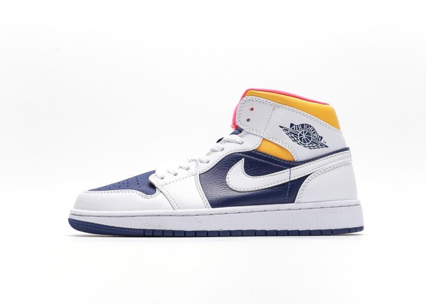 Air Jordan 1 Mid Royal Blue Laser Orange