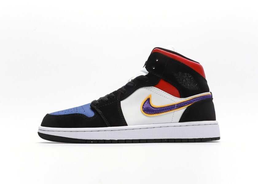 Air Jordan 1 Mid Purple White Red