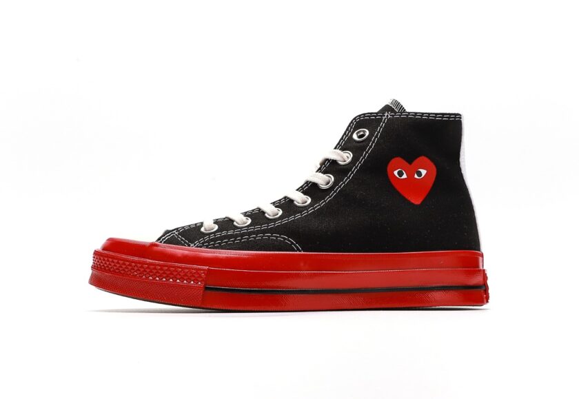 Comme Des Garçons Play X Chuck 70 High Black Red