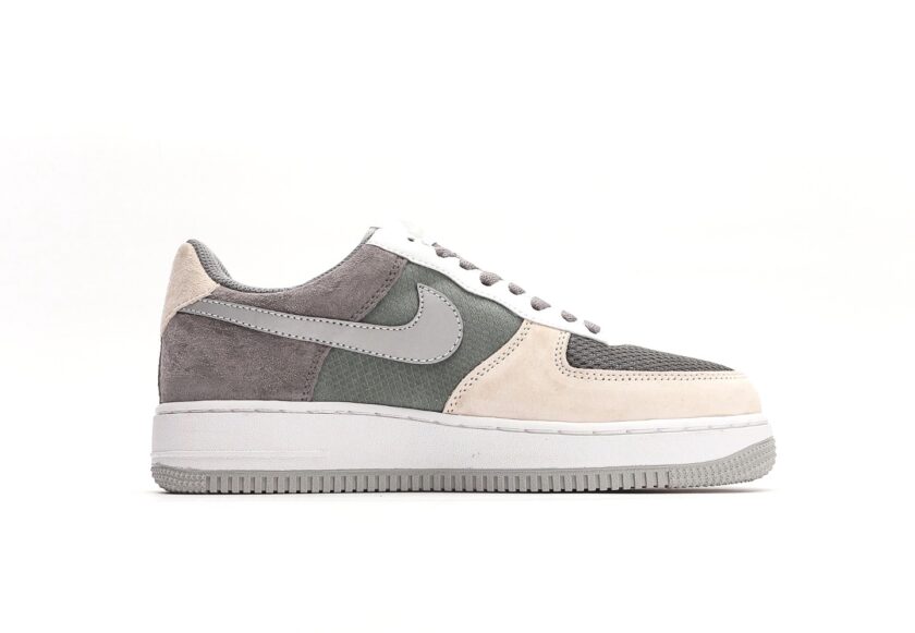 Custom Air Force 1 Low Dark Grey White Light Grey - Image 2