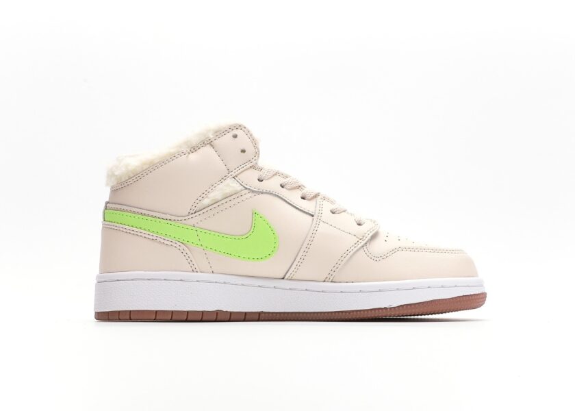 Air Jordan 1 Mid GS Fleece Pearl White - Image 2