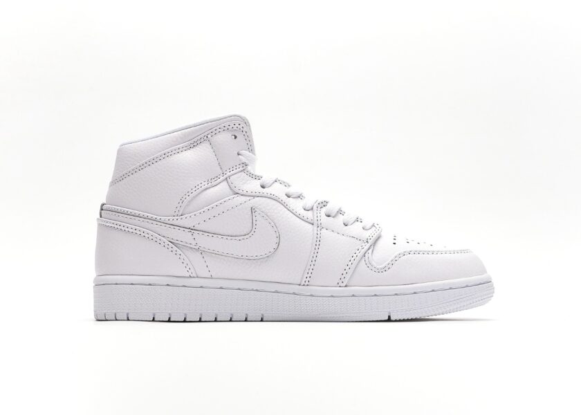 Air Jordan 1 Mid Triple White - Image 2