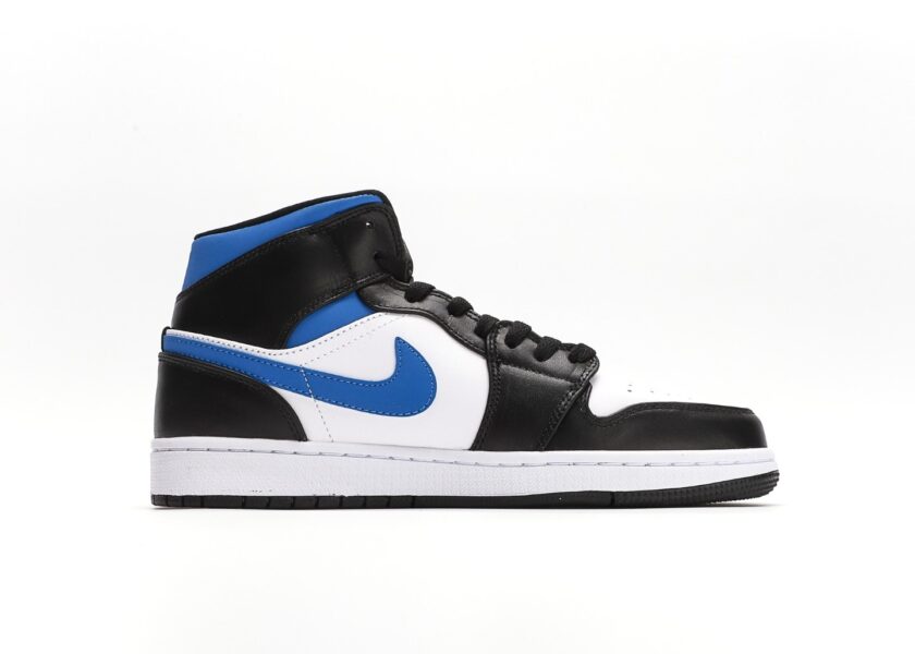 Air Jordan 1 Mid Black White Royal - Image 2