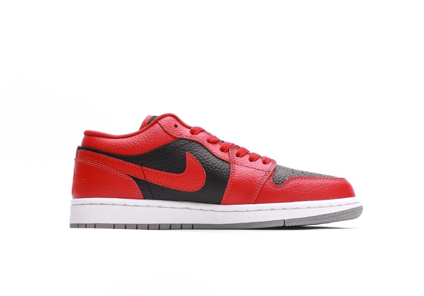 Air Jordan 1 Low SE Split Gym Red Cement Grey Black - Image 2