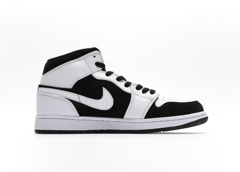 Air Jordan 1 Mid White Black - Image 2