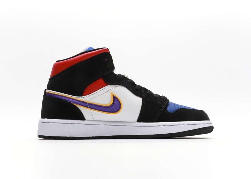 Air Jordan 1 Mid Purple White Red - Image 2