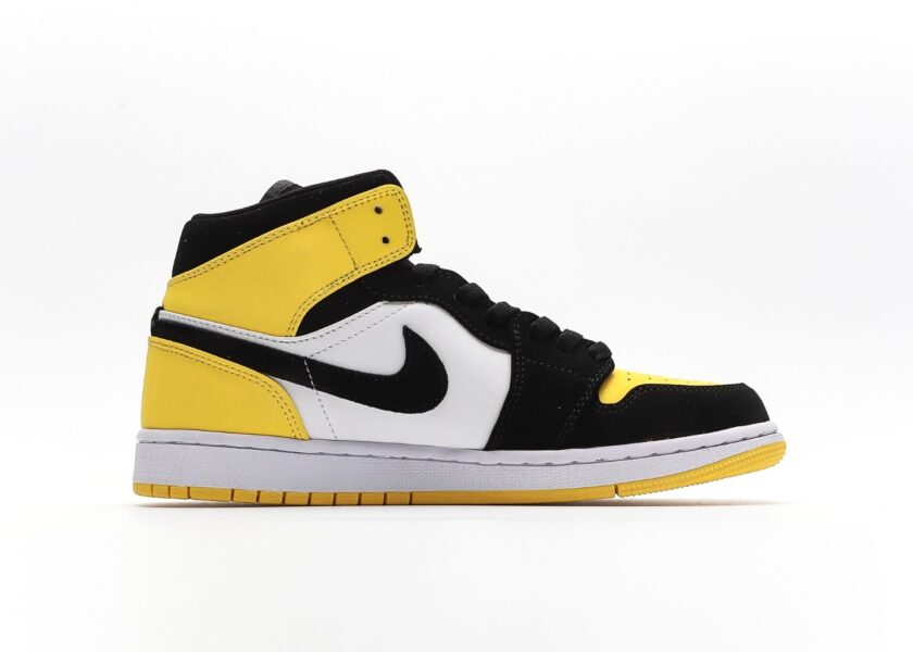 Air Jordan 1 Mid Yellow Toe Black - Image 2