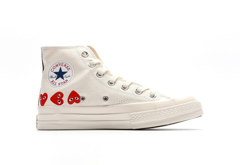 Comme des Garçons Play x Converse Chuck 70 Hi Top 'Multi Heart' - Image 2