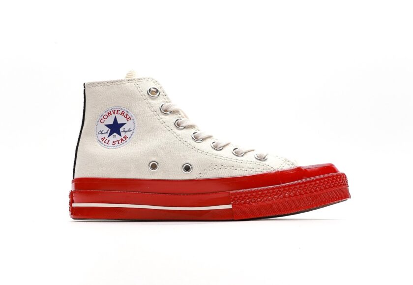 Comme Des Garçons Play X Chuck 70 High 'Pristine Red' - Image 2