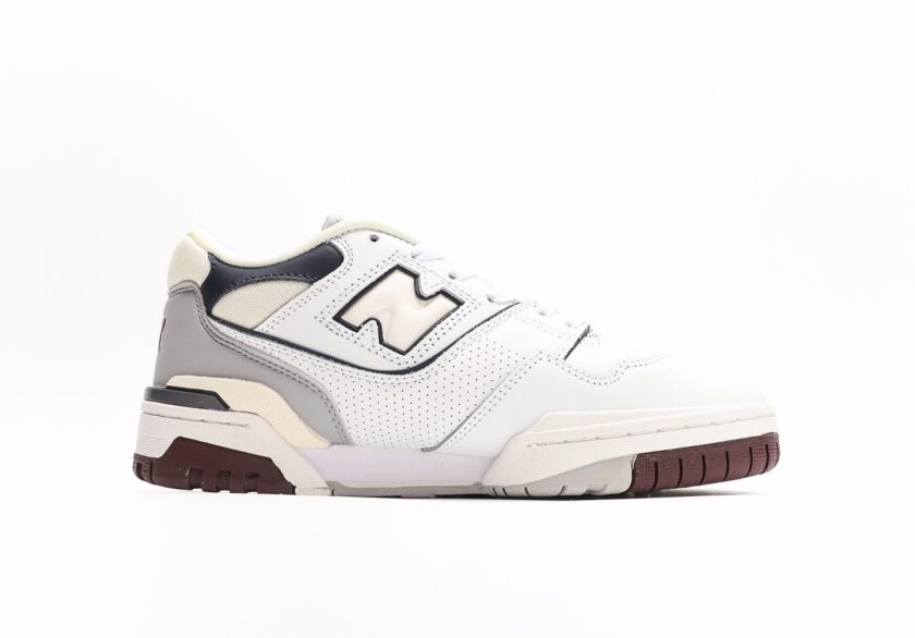 New Balance 550 White Indigo Burgundy' - Image 2