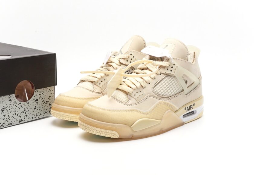 Air Jordan 4 Retro SP x OFF-WHITE Sail [PK GOD] - Image 3