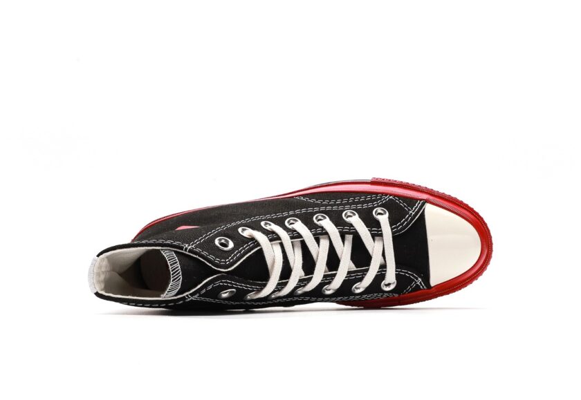 Comme Des Garçons Play X Chuck 70 High Black Red - Image 3