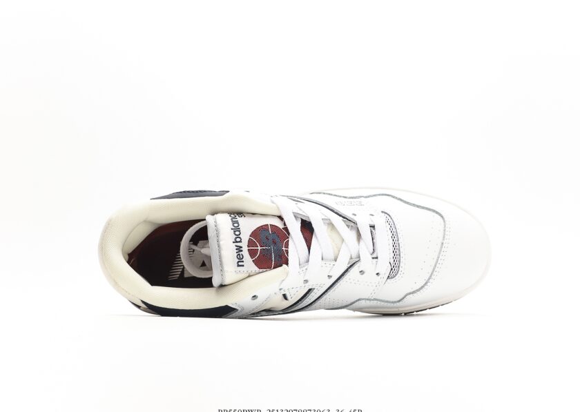 New Balance 550 White Indigo Burgundy' - Image 3