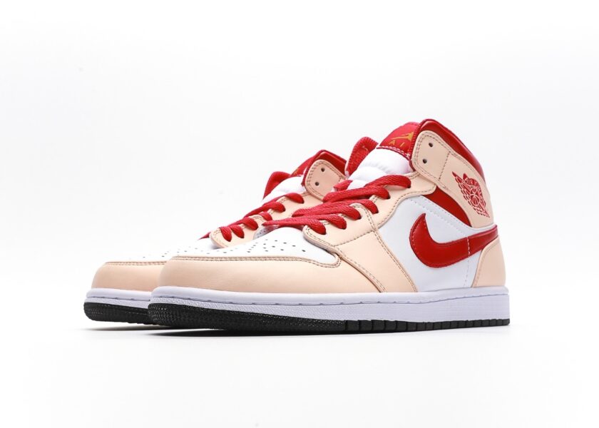 Air Jordan 1 Mid GS Beige Red - Image 5