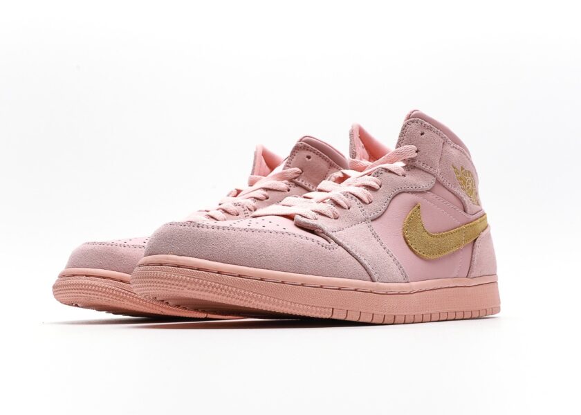 Air Jordan 1 Mid Coral Gold - Image 5