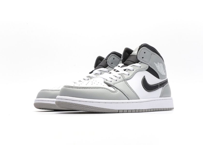 Air Jordan 1 Mid Light Smoke Grey - Image 6