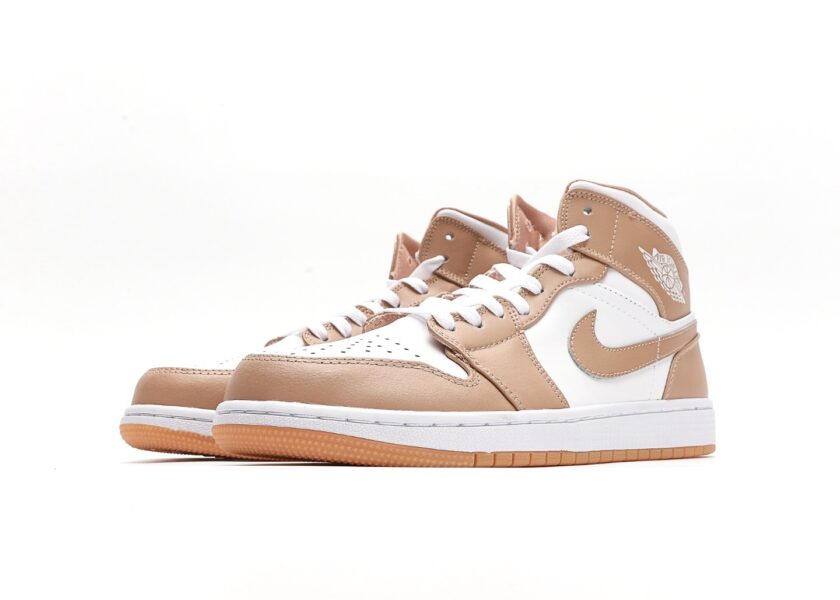 Air Jordan 1 Mid Tan Gum - Image 6