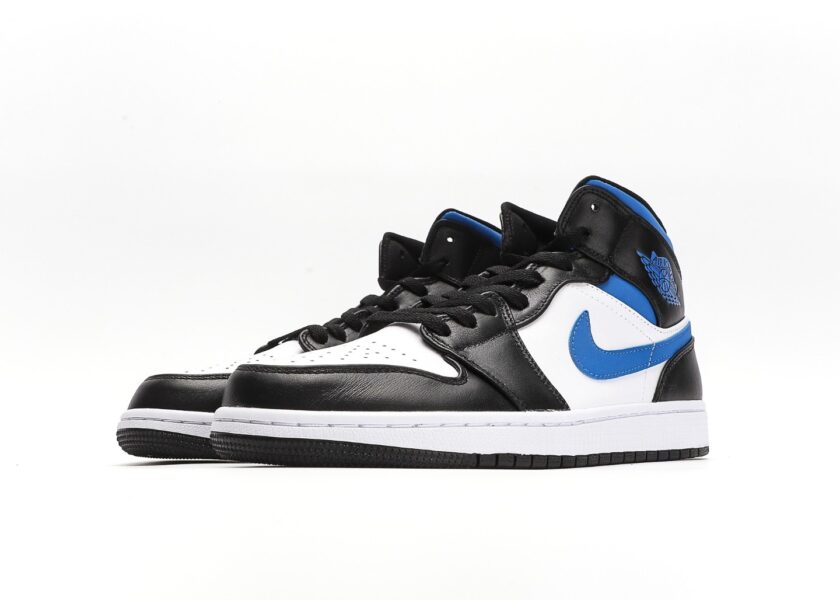 Air Jordan 1 Mid Black White Royal - Image 5