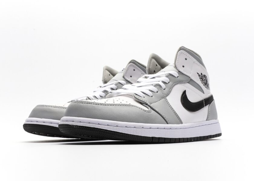 Air Jordan 1 Mid Light Smoke Grey - Image 5