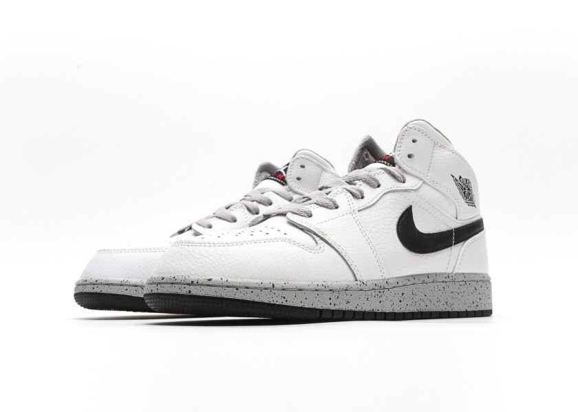 Air Jordan 1 Mid White Cement - Image 5