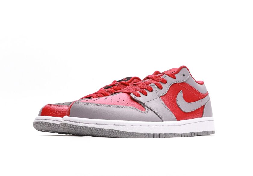 Air Jordan 1 Low SE Split Gym Red Cement Grey Black - Image 5