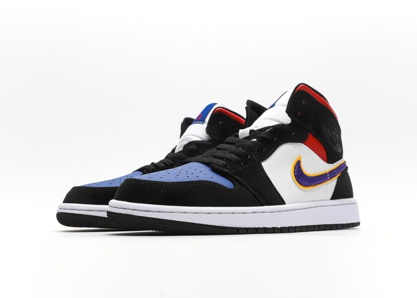 Air Jordan 1 Mid Purple White Red - Image 5