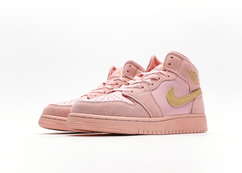 Air Jordan 1 Mid Coral Gold - Image 5