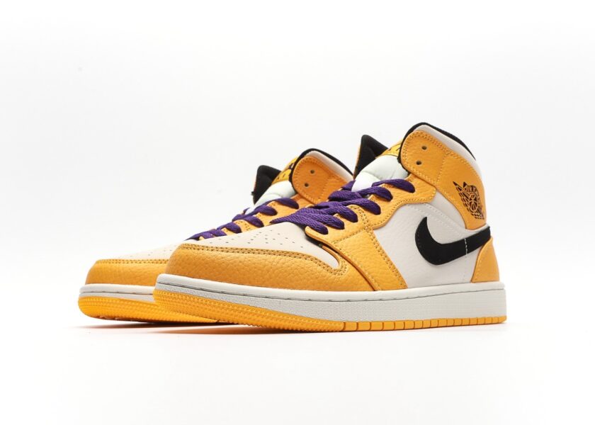 Air Jordan 1 Mid Lakers - Image 5