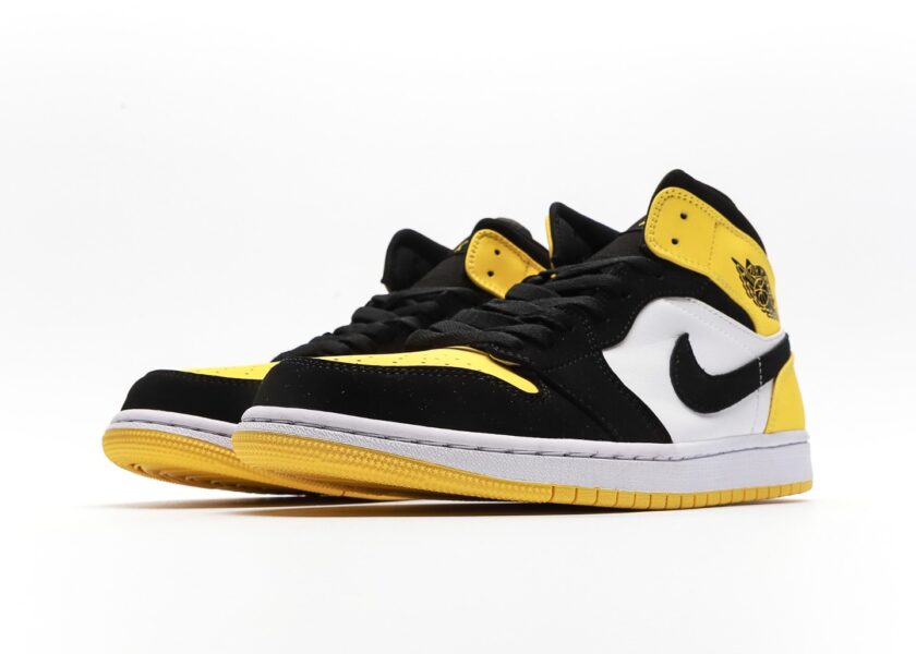 Air Jordan 1 Mid Yellow Toe Black - Image 5