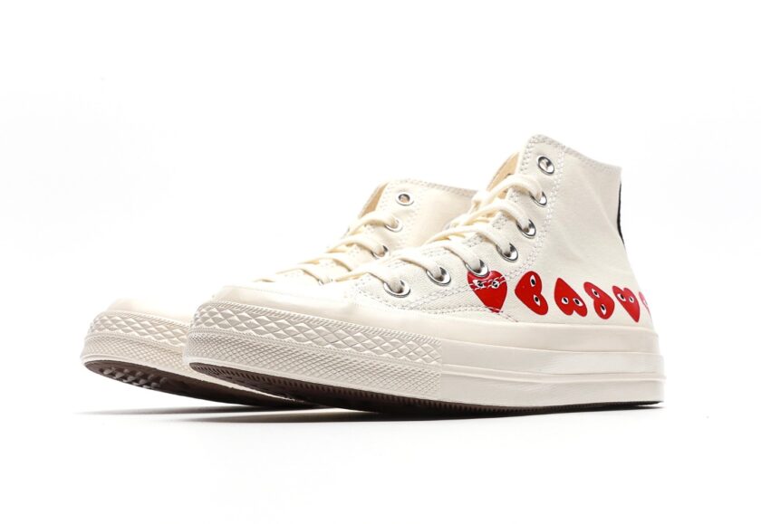 Comme des Garçons Play x Converse Chuck 70 Hi Top 'Multi Heart' - Image 5