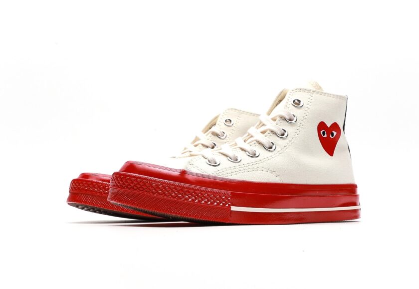 Comme Des Garçons Play X Chuck 70 High 'Pristine Red' - Image 5