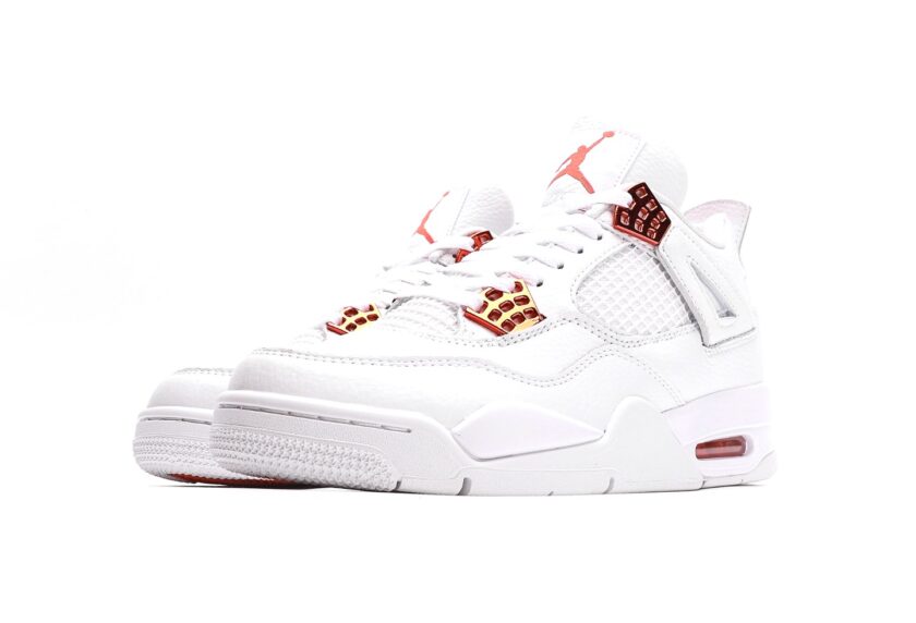 Air Jordan 4 White Metallic Orange [PK GOD] - Image 5