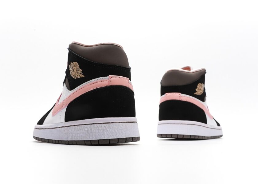 Air Jordan 1 Mid White Black Pink - Image 6