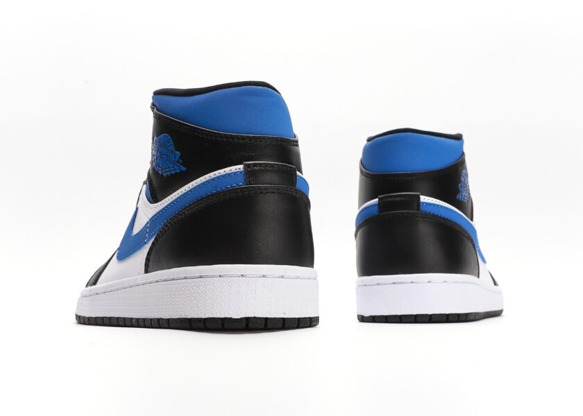 Air Jordan 1 Mid Black White Royal - Image 6