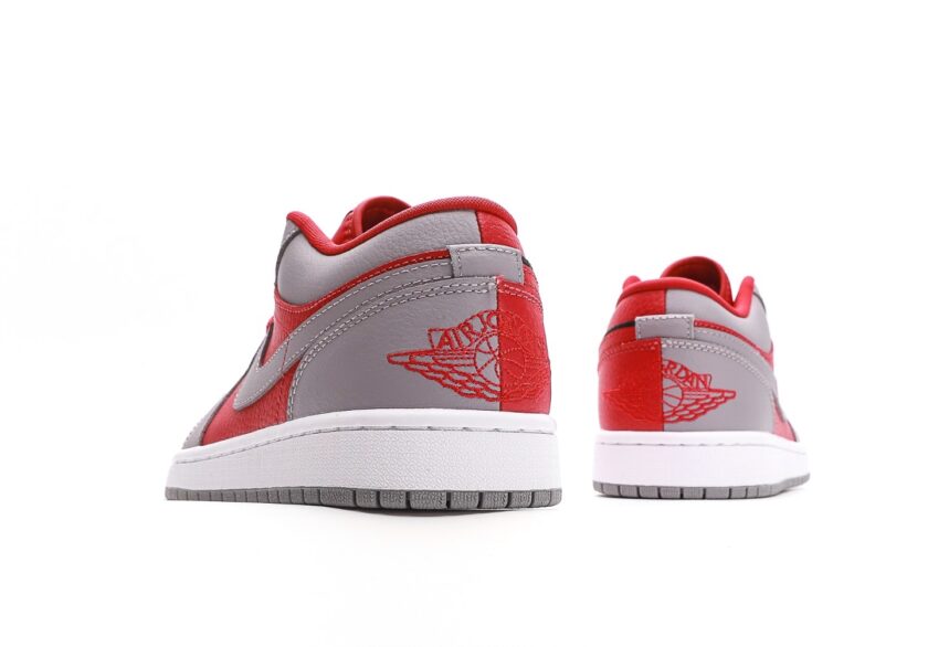 Air Jordan 1 Low SE Split Gym Red Cement Grey Black - Image 6