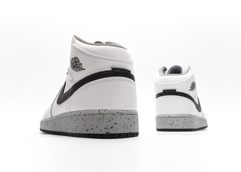 Air Jordan 1 Mid White Cement - Image 6