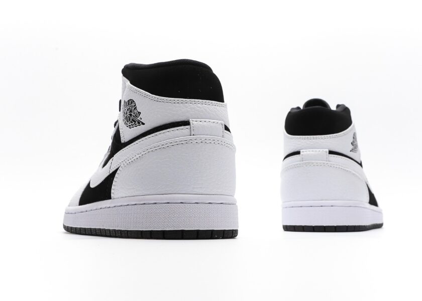 Air Jordan 1 Mid White Black - Image 6