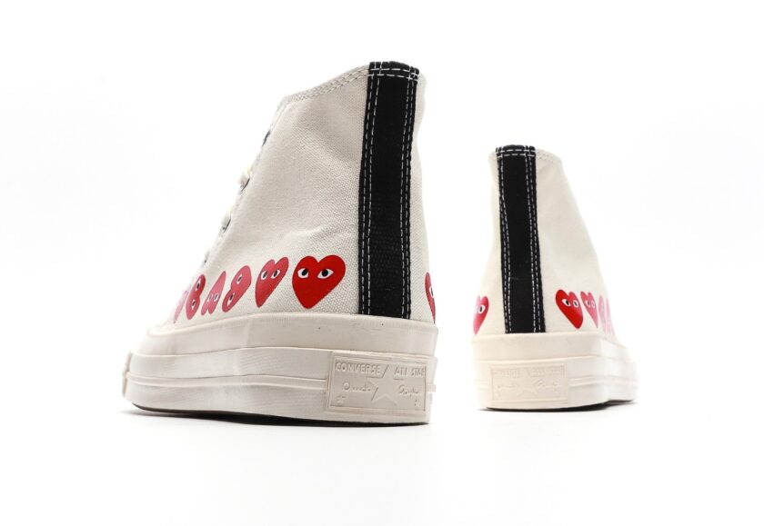 Comme des Garçons Play x Converse Chuck 70 Hi Top 'Multi Heart' - Image 6