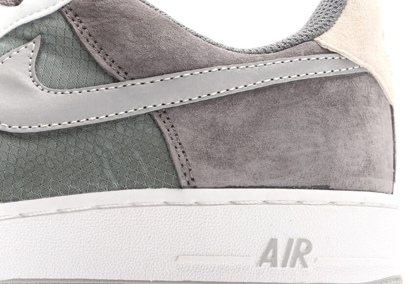 Custom Air Force 1 Low Dark Grey White Light Grey - Image 7