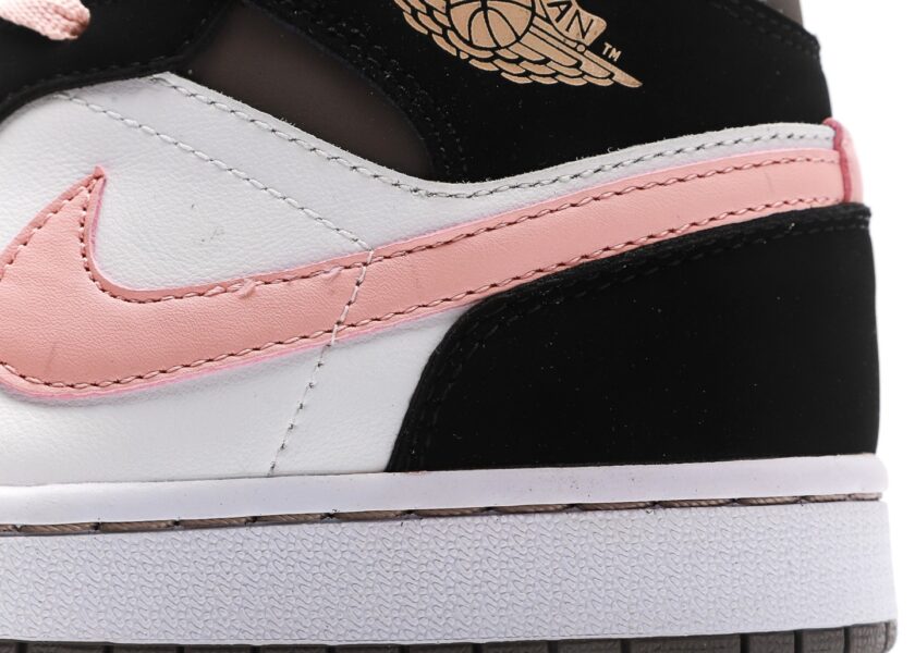 Air Jordan 1 Mid White Black Pink - Image 7