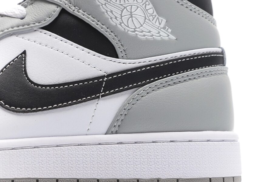 Air Jordan 1 Mid Light Smoke Grey - Image 8