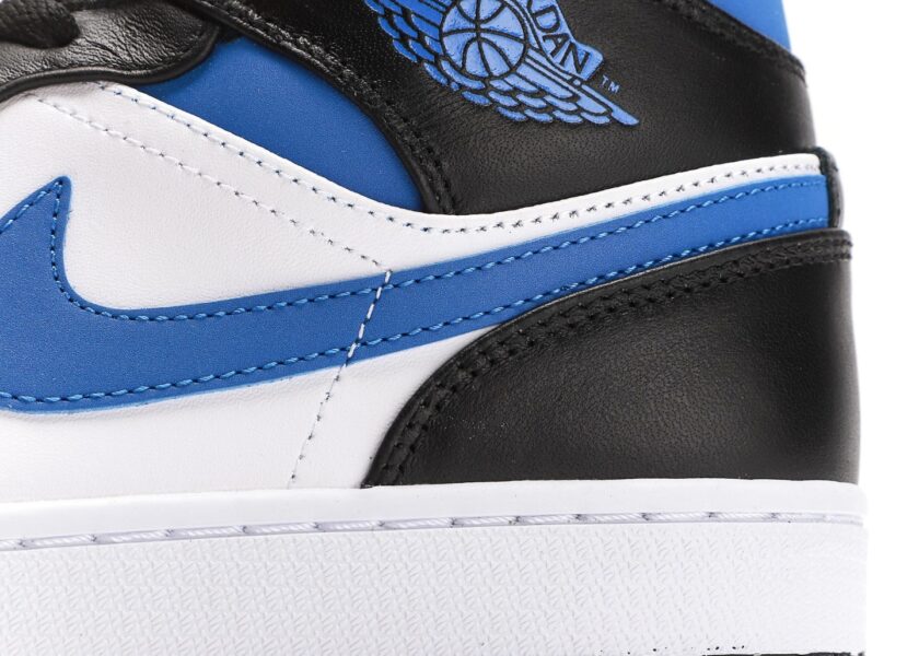 Air Jordan 1 Mid Black White Royal - Image 7