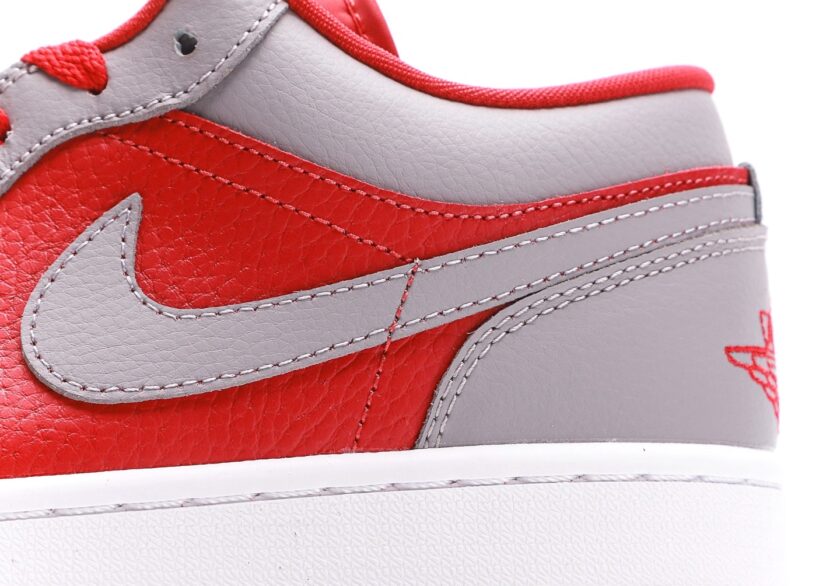 Air Jordan 1 Low SE Split Gym Red Cement Grey Black - Image 7